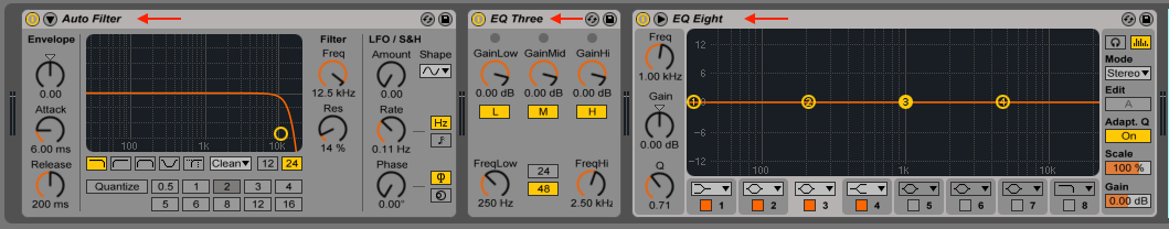 Ableton Live Filters