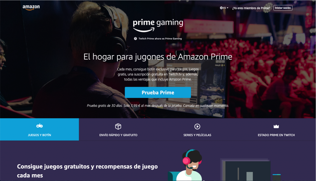 acceder a amazon gaming