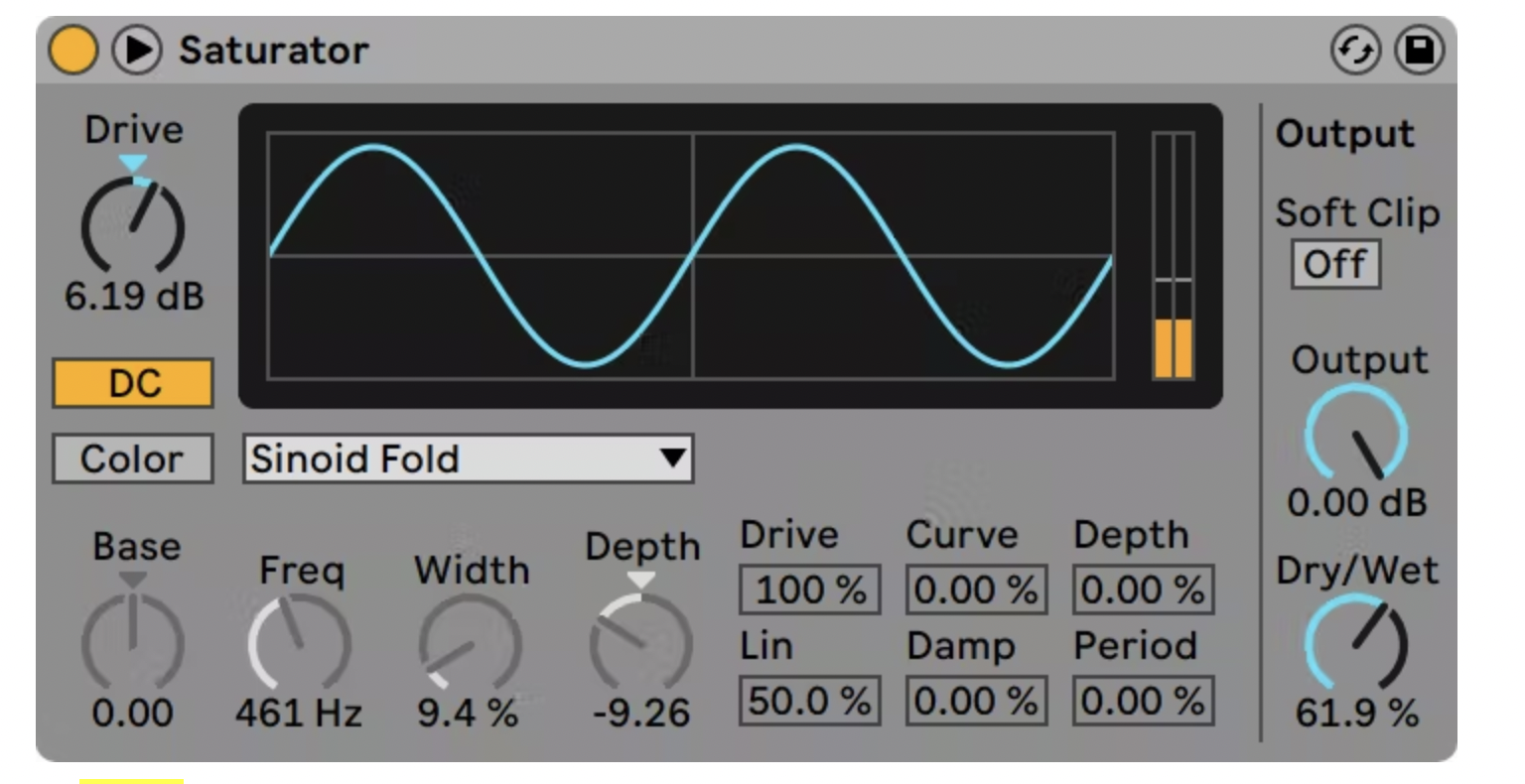 saturator ableton
